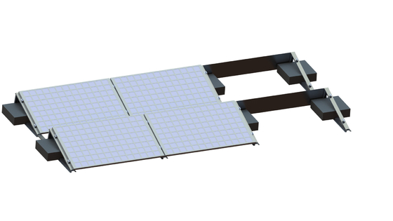 Katlanır Tripod Düz Çatı Solar Raf Sistemleri Ön Cam Montajı